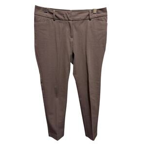 Mossimo Women's Chino Flat Front Stretch Extensible Light Brown Casual Pants 10